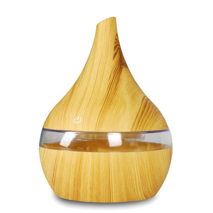 New USB Electric Aroma Diffuser Led Wood Air Humidifier Essential Oil
